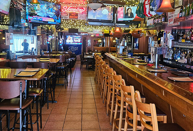 City Lounge bar and table